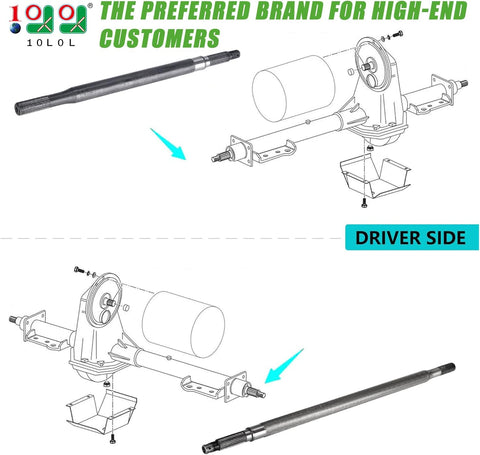 10L0L Golf Cart Rear Splined Axle Shaft Kit