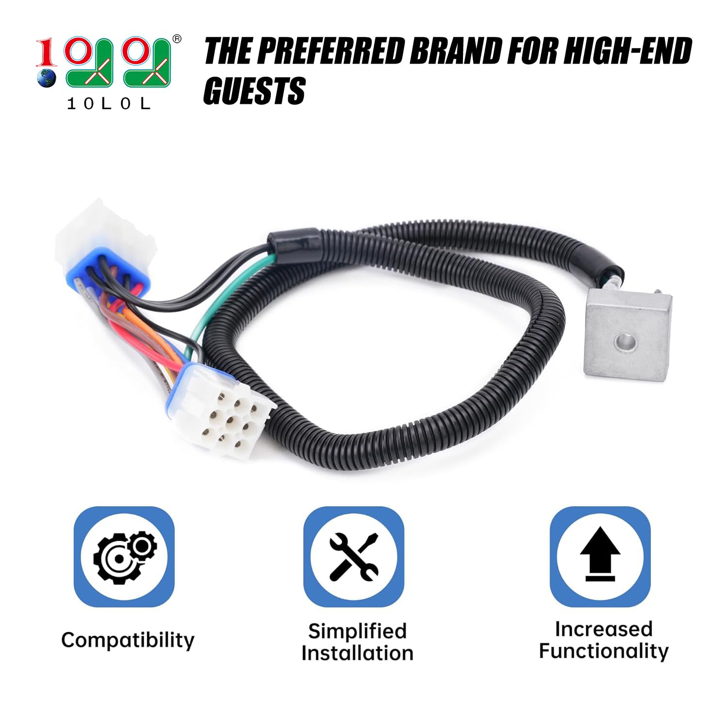 10L0L Golf Cart Harness Adapter-12V Headlight Voltage Reducer Harness for Club Car Precedent