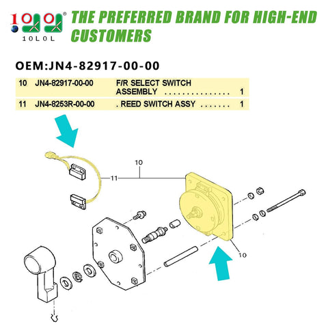 10L0L Golf Cart Forward & Reverse Switch Assembly