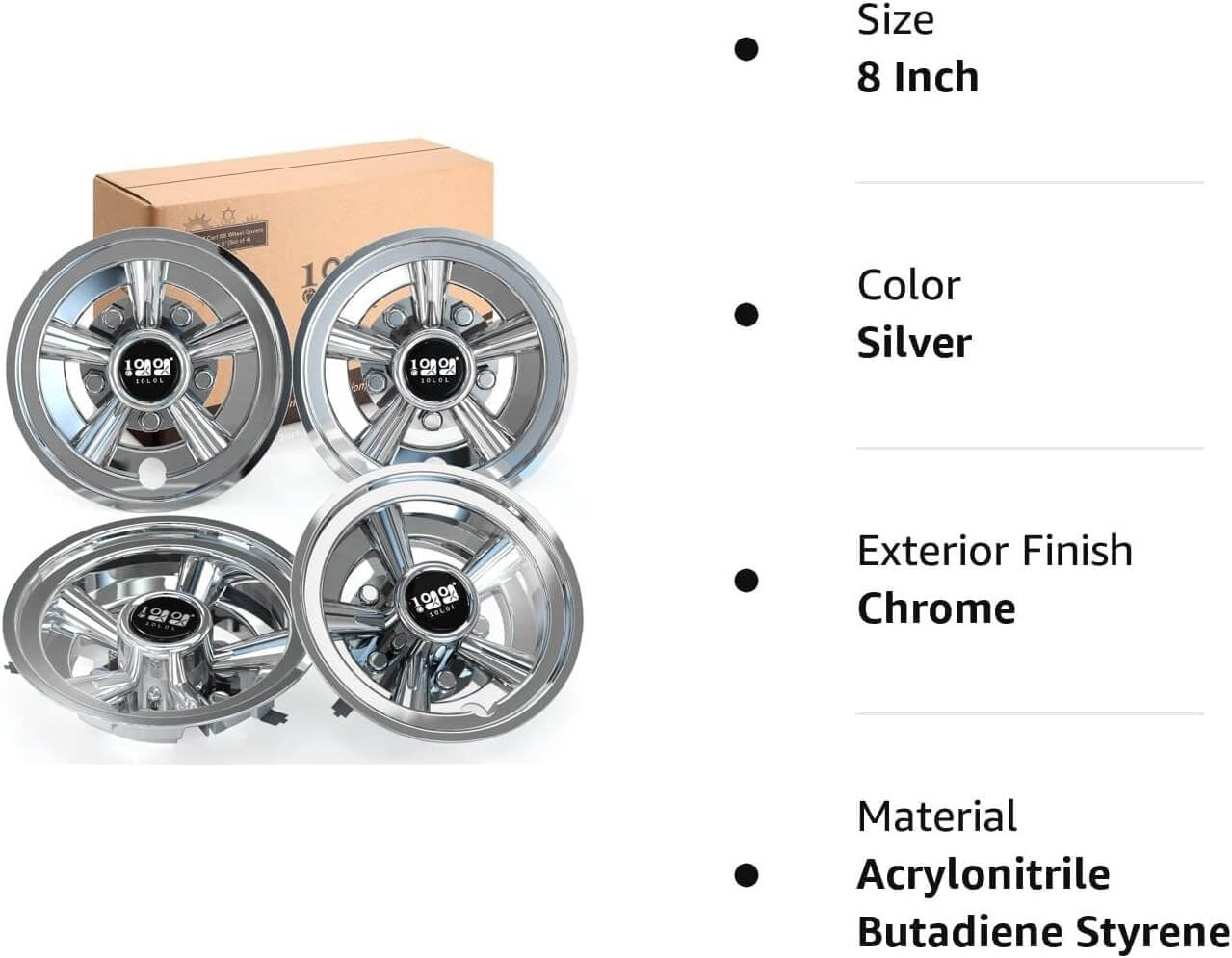 Golf Cart Wheel Covers Hubcaps Inch 10L0L - Main Image