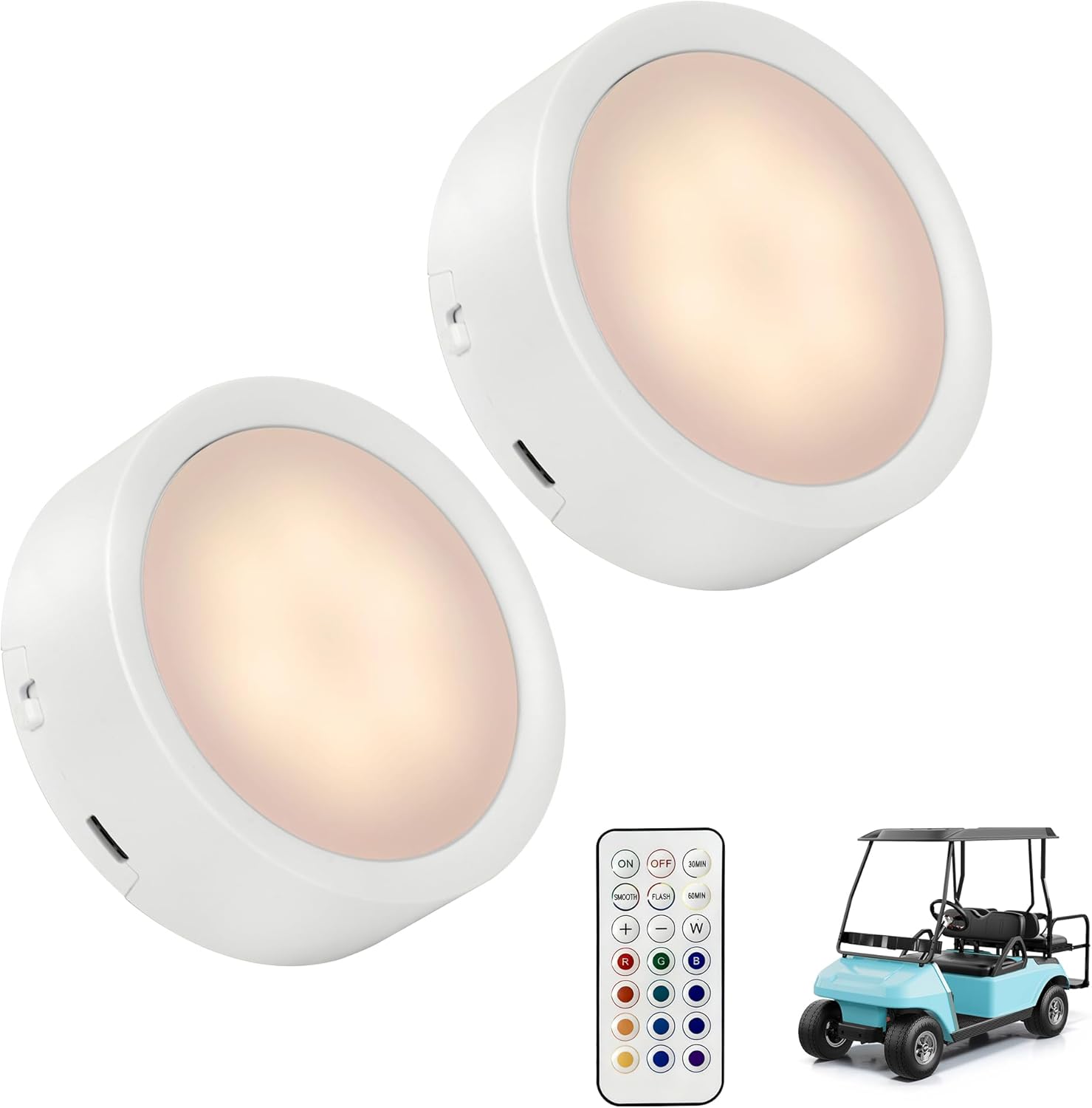 Golf Cart Dome Light (2, RGB White)