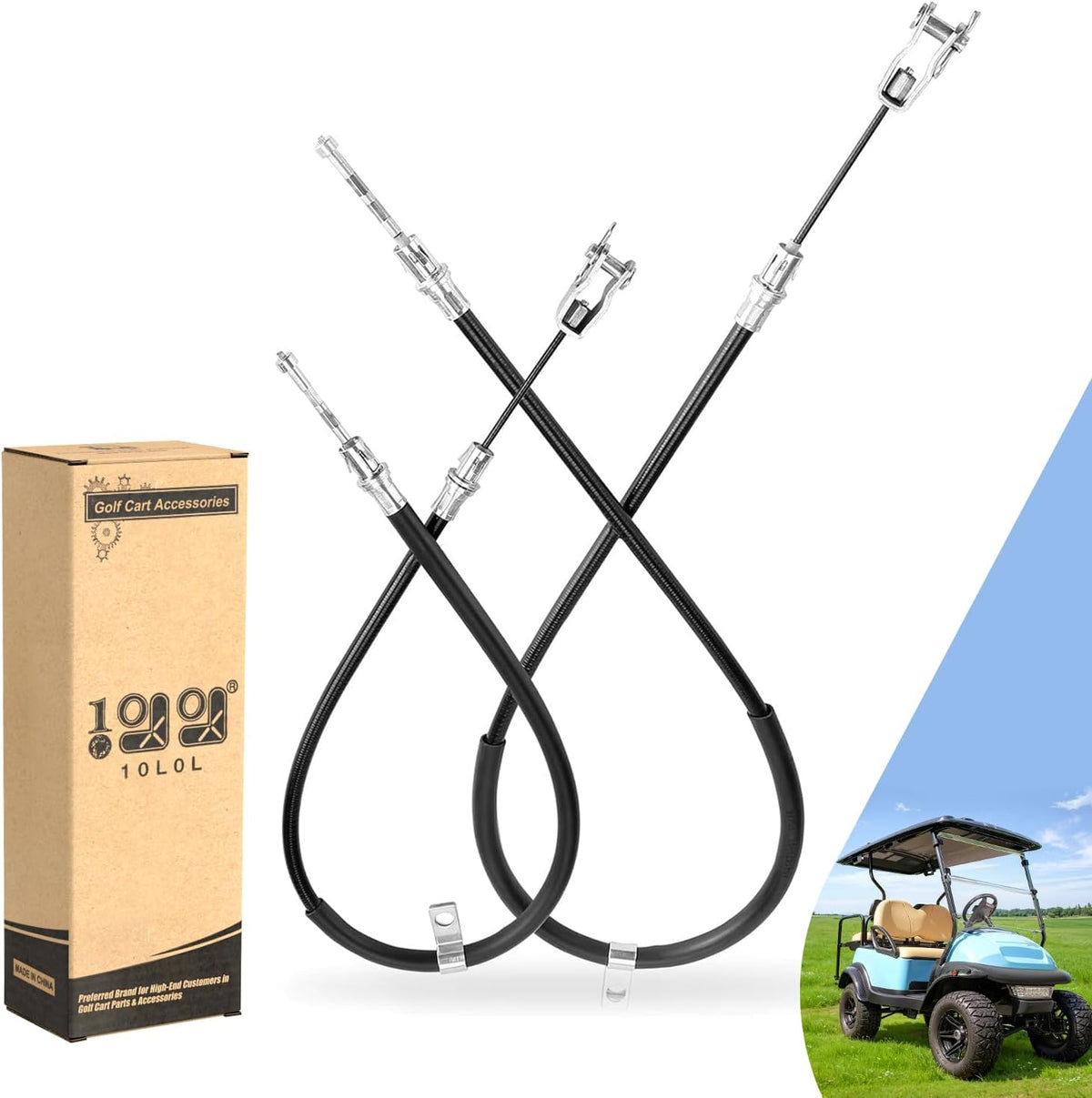 Golf Cart Brake Cable Set for Club Car Precedent 2008-up - 10L0L