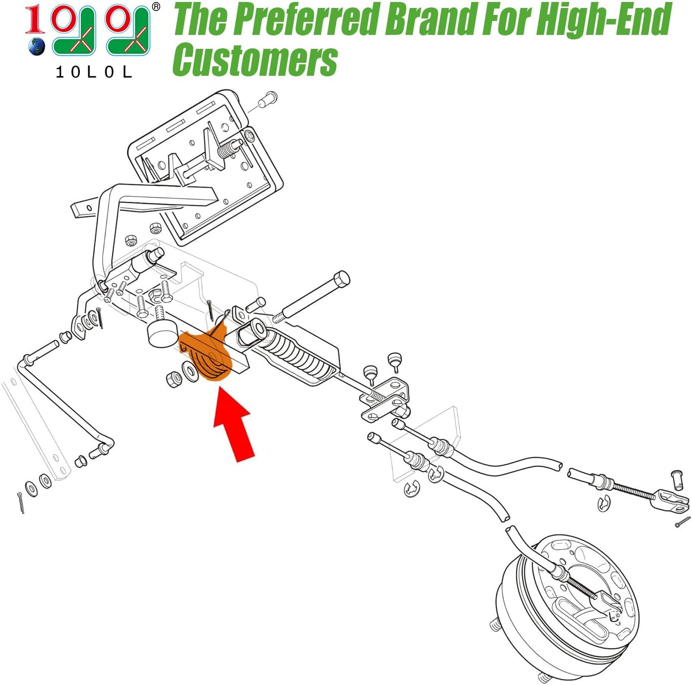 brake pedal spring Golf Cart Brake Pedal Torsion Return Spring for EZGO TXT 1994-up Gas/Electric