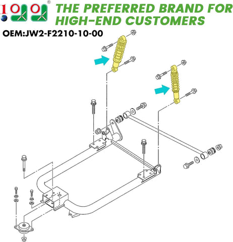 10L0L Golf Cart Rear Shock Absorber