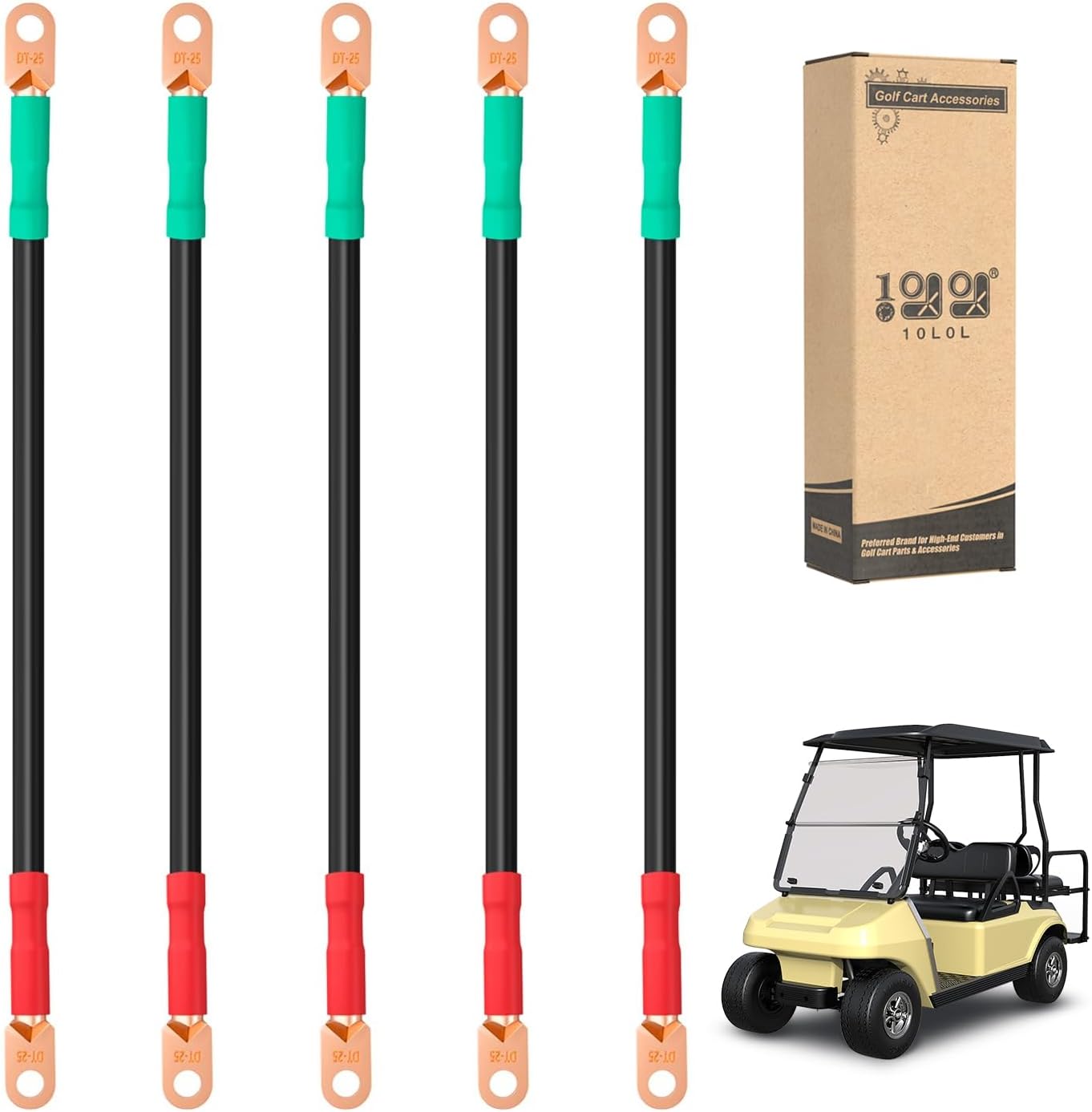 10L0L Golf Cart Heavy Duty Battery Cables Wiring Kit