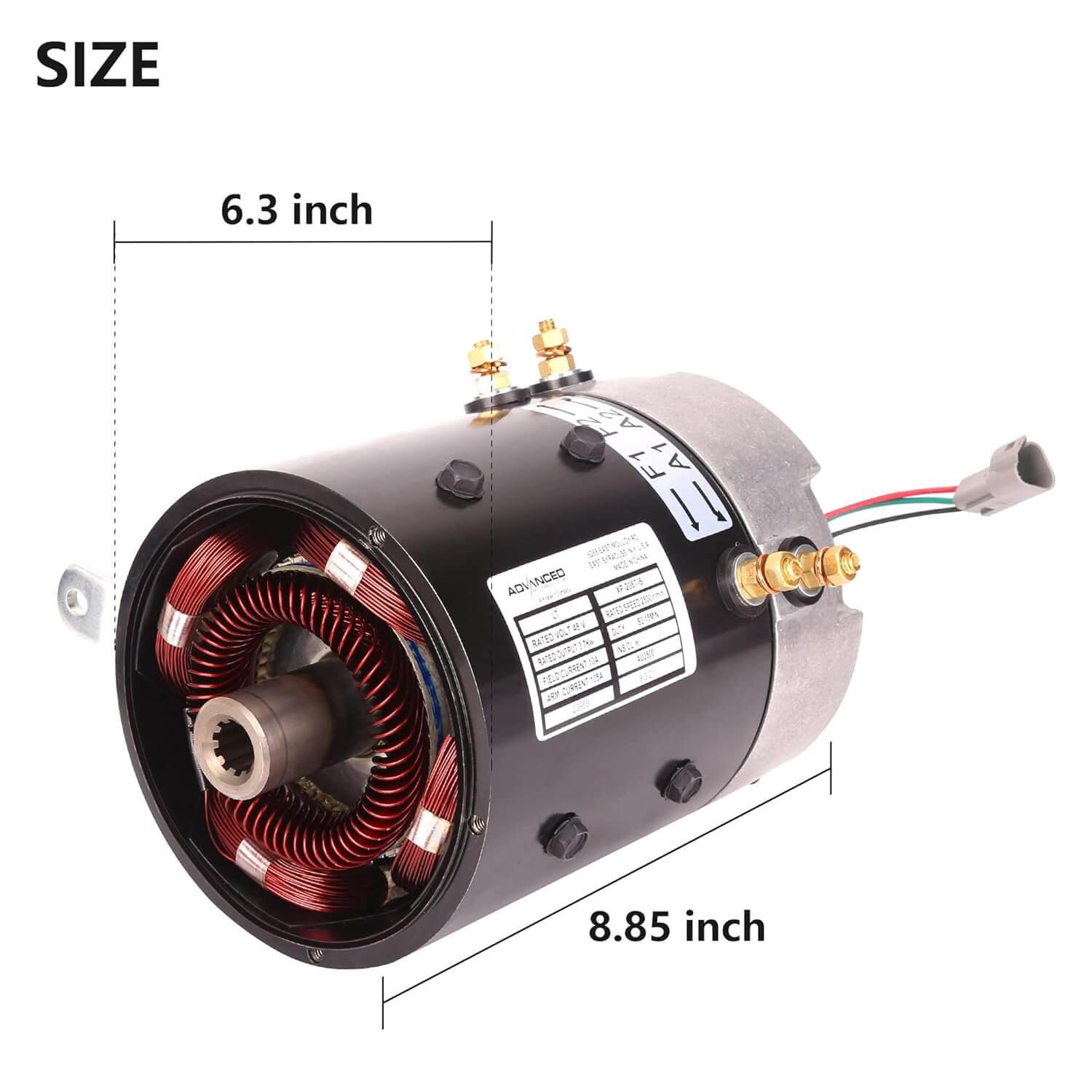 Golf Cart KDS Electric Motor DC 48V 3.7KW for Club Car DS & Precedent 2001-up