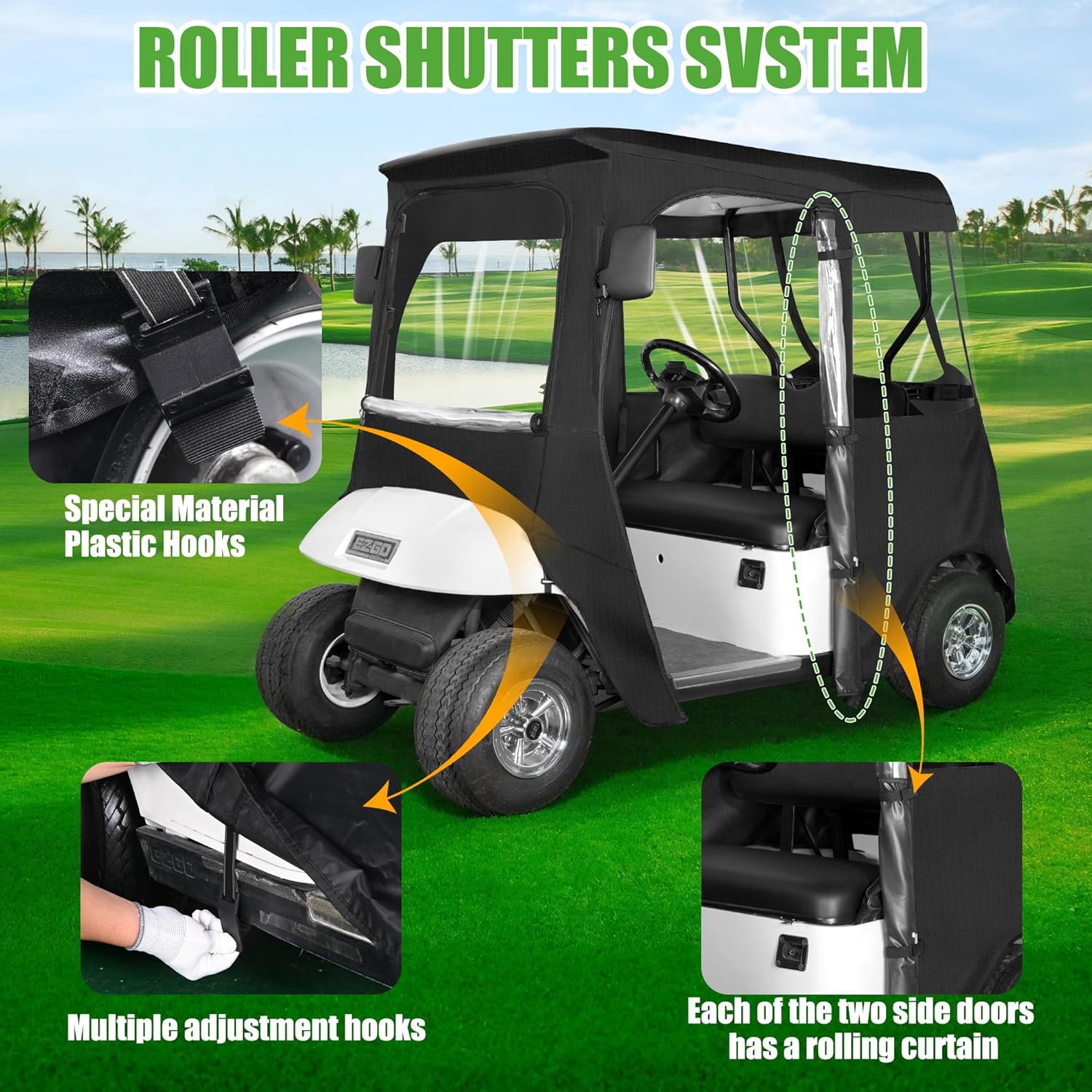 Waterproof Portable Golf Cart Enclosure