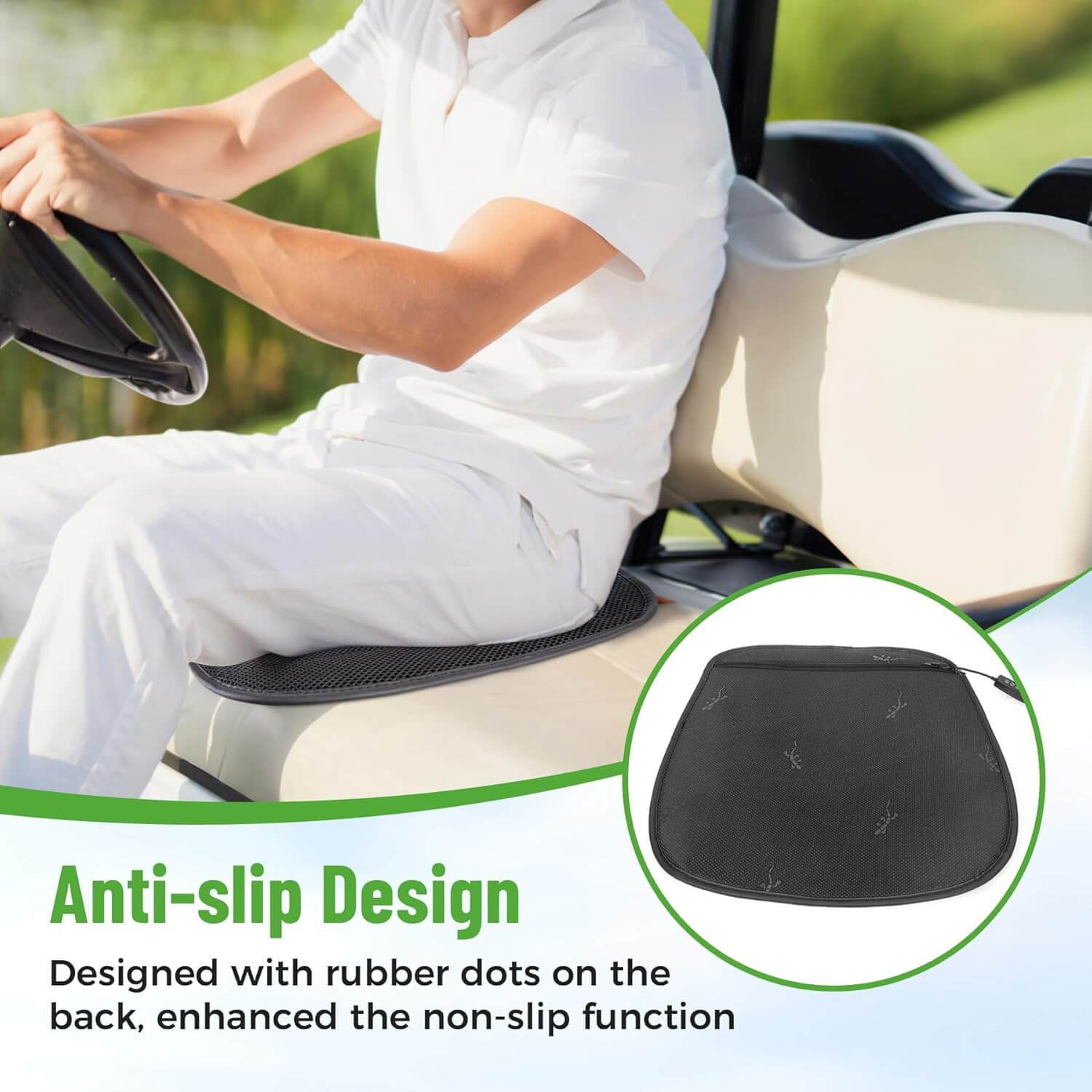 10L0L Heated Golf Cart Seat Cushion