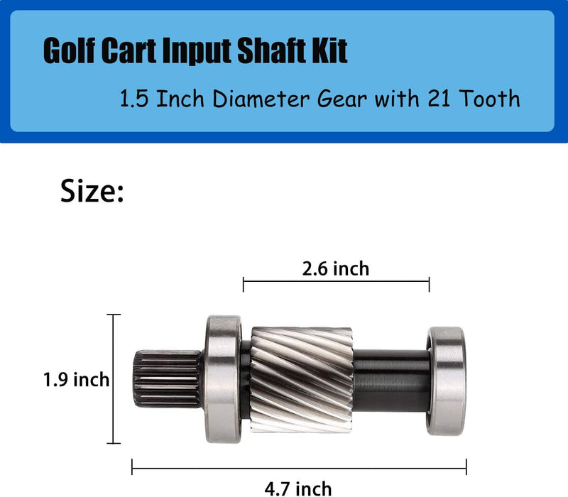 Golf Cart Input Shaft Kit for EZGO TXT & Medalist 1994-up Marathon 1988-1994 Electric|10L0L