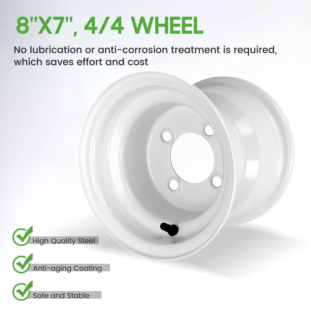 Golf Cart Wheel Rims Set (8