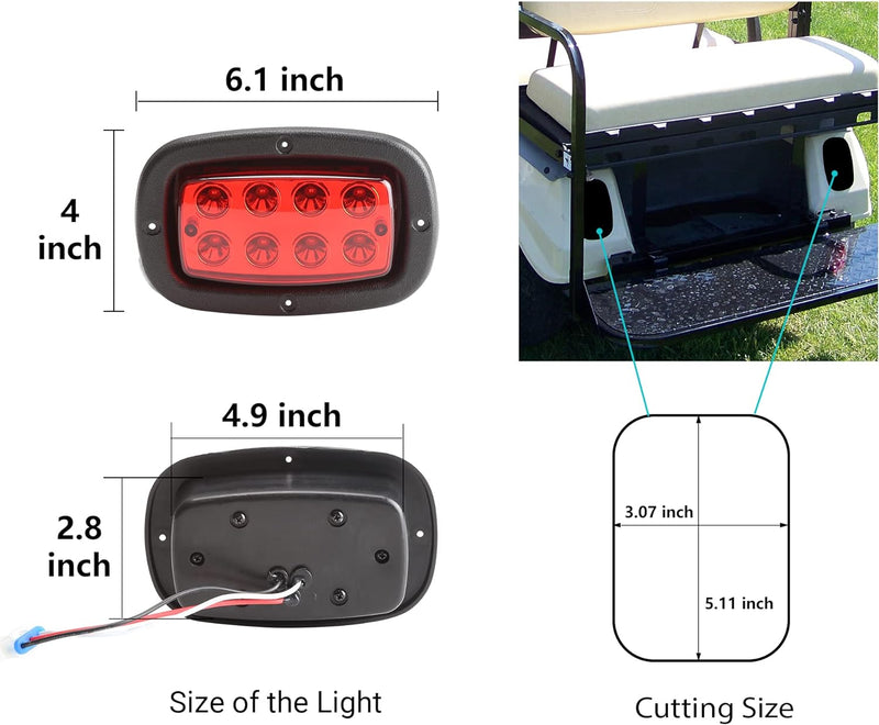 Club Car DS light kit LED headlights and taillights for gas and electric vehicles - 10L0L