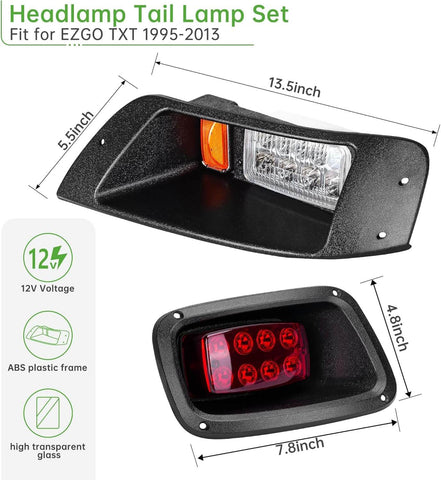 Golf Cart Headlights and Taillights Kit for EZGO TXT 1995-2013