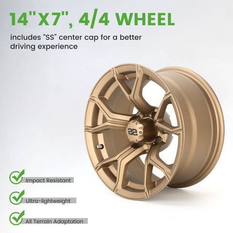 14x7 Golf Cart Rims (4-Pack)