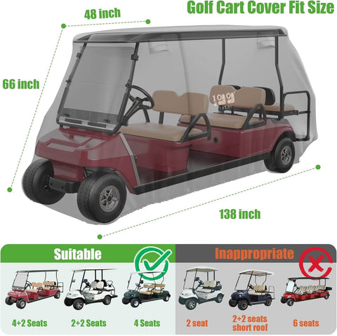 Golf Cart Cover Fit Size