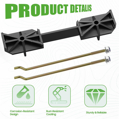 10L0L Golf Cart 48V Battery Hold Down Plate and Rods Kit