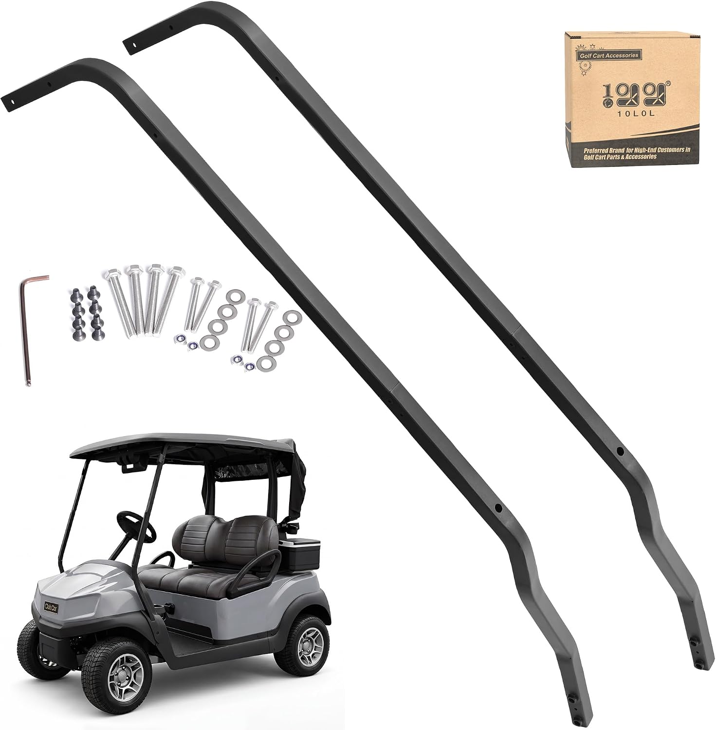 10L0L Golf Cart Front Roof Support Brackets for Club Car Tempo