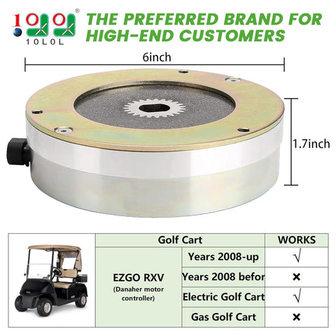 Golf Cart Motor Brake Replacement for EZGO RXV 2008-2011 Electric - 10L0L