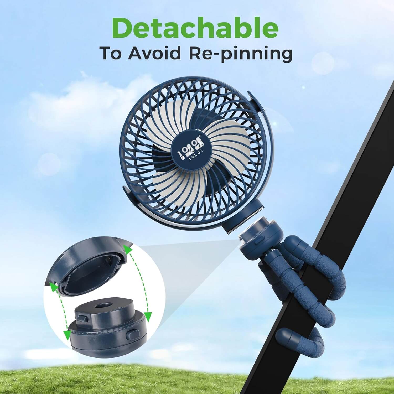 Flexible and removable fan