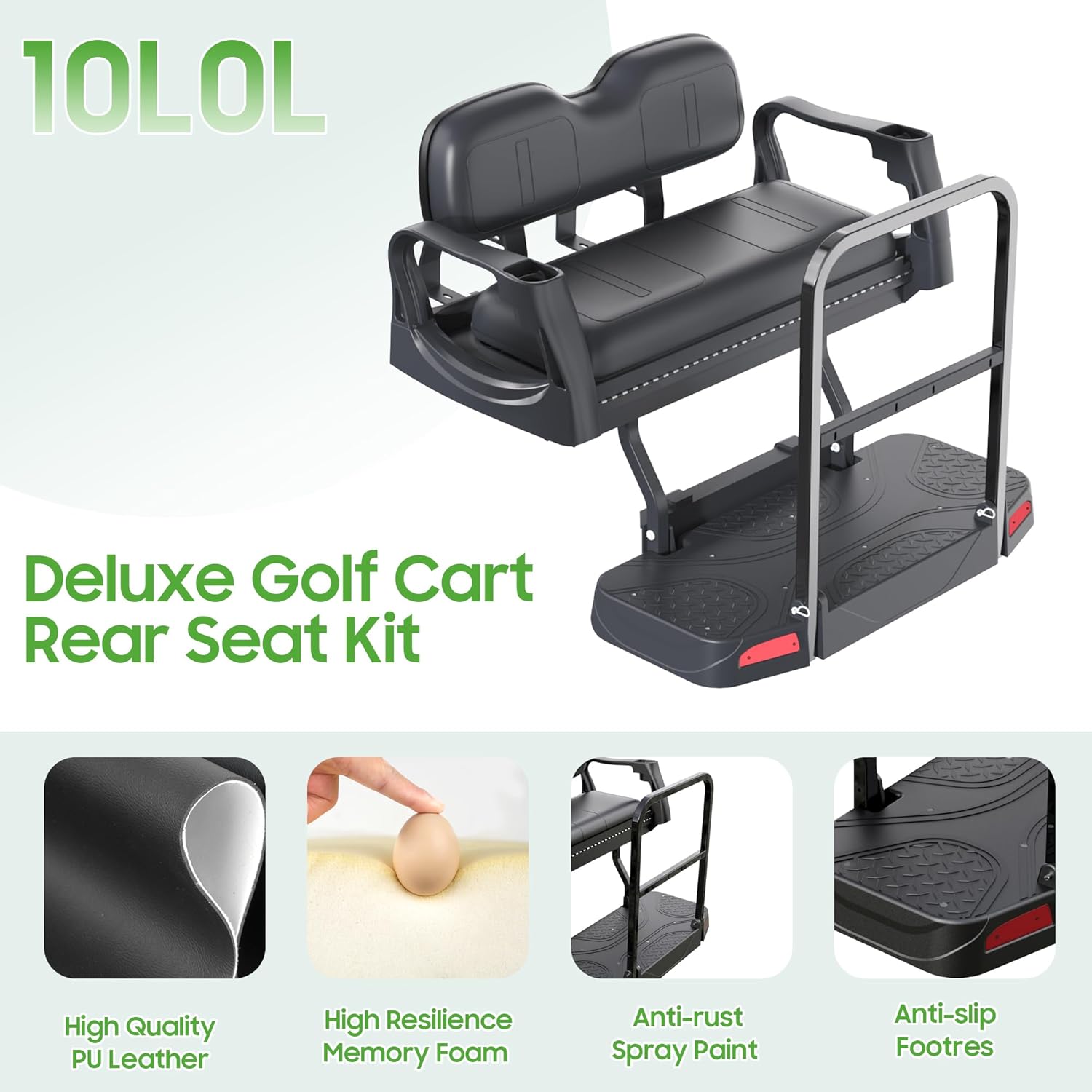 Luxury Golf Cart Flip Seat for EZGO TXT (1995-Up)