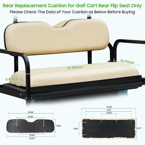Golf Cart Flip Seat for Yamaha Club Car EZGO Back Seat