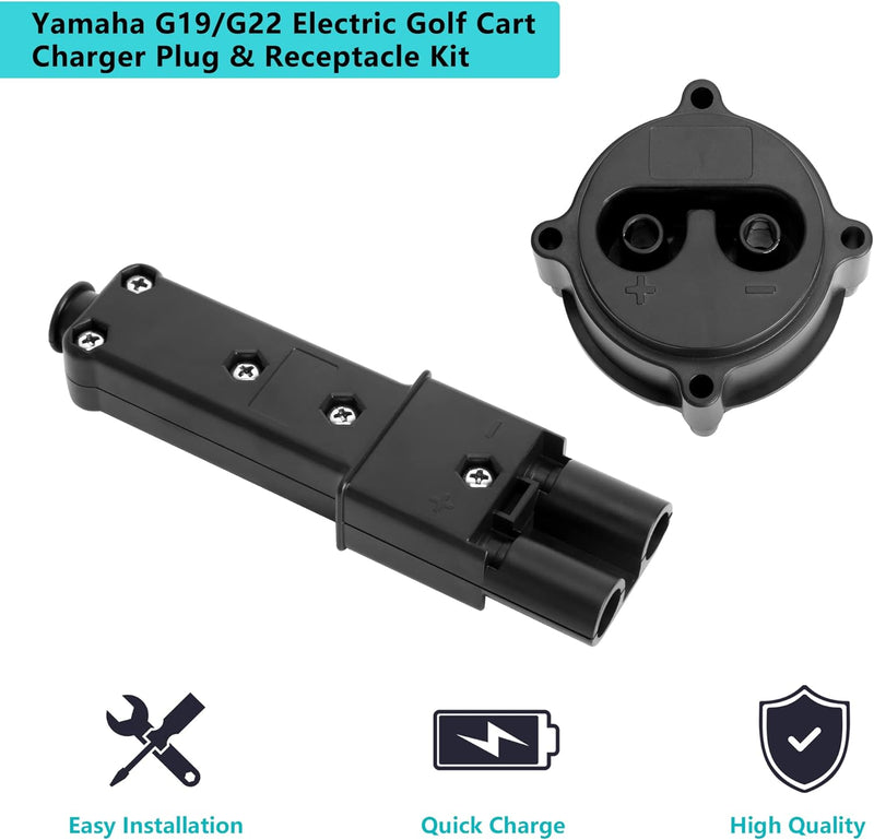 Golf Cart Charger Plug Powerwise Receptacle Kit for Yamaha G19 G22