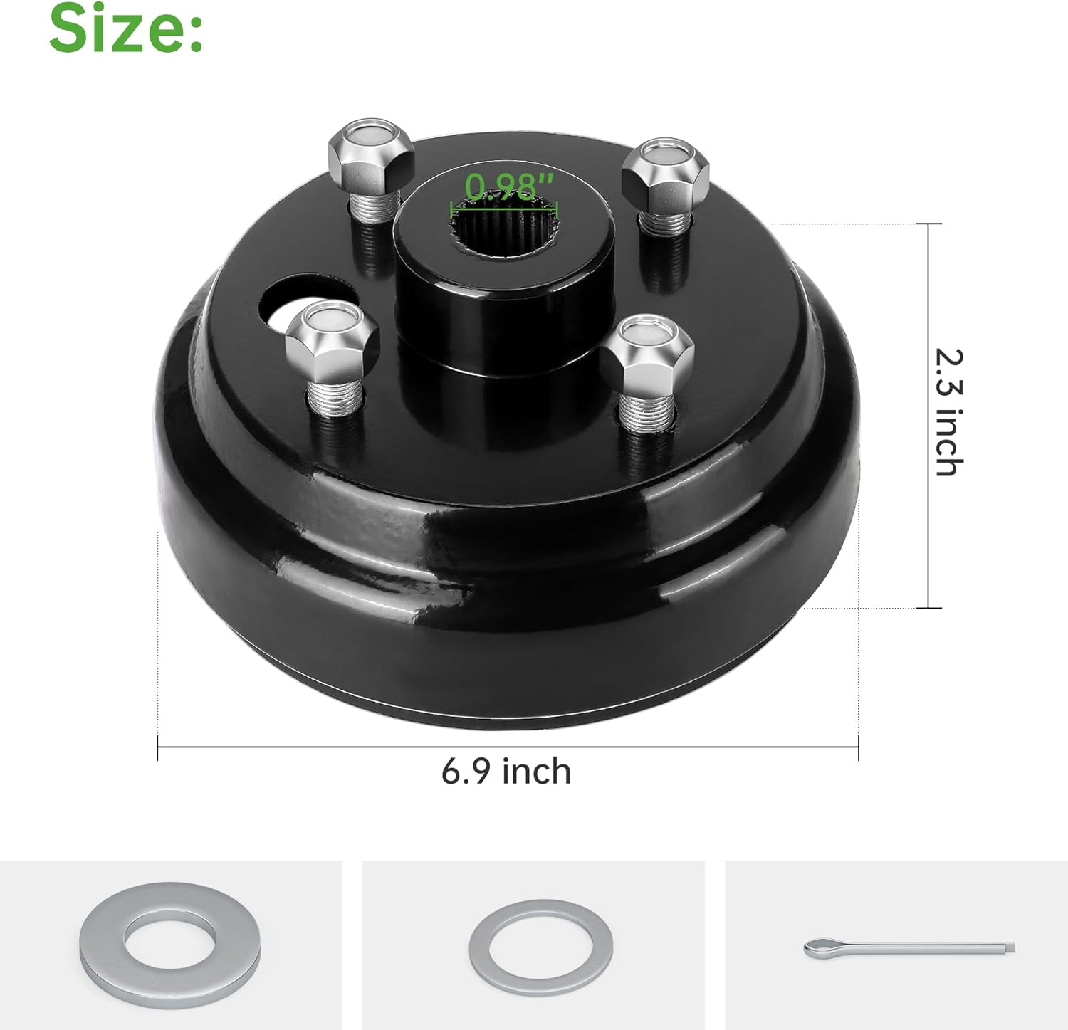 EZGO TXT Golf Cart Brake Drum Hub Assembly - 10L0L