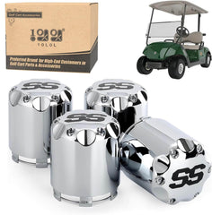 10L0L Universal Golf Cart SS Wheel Center Cap Cover Silver