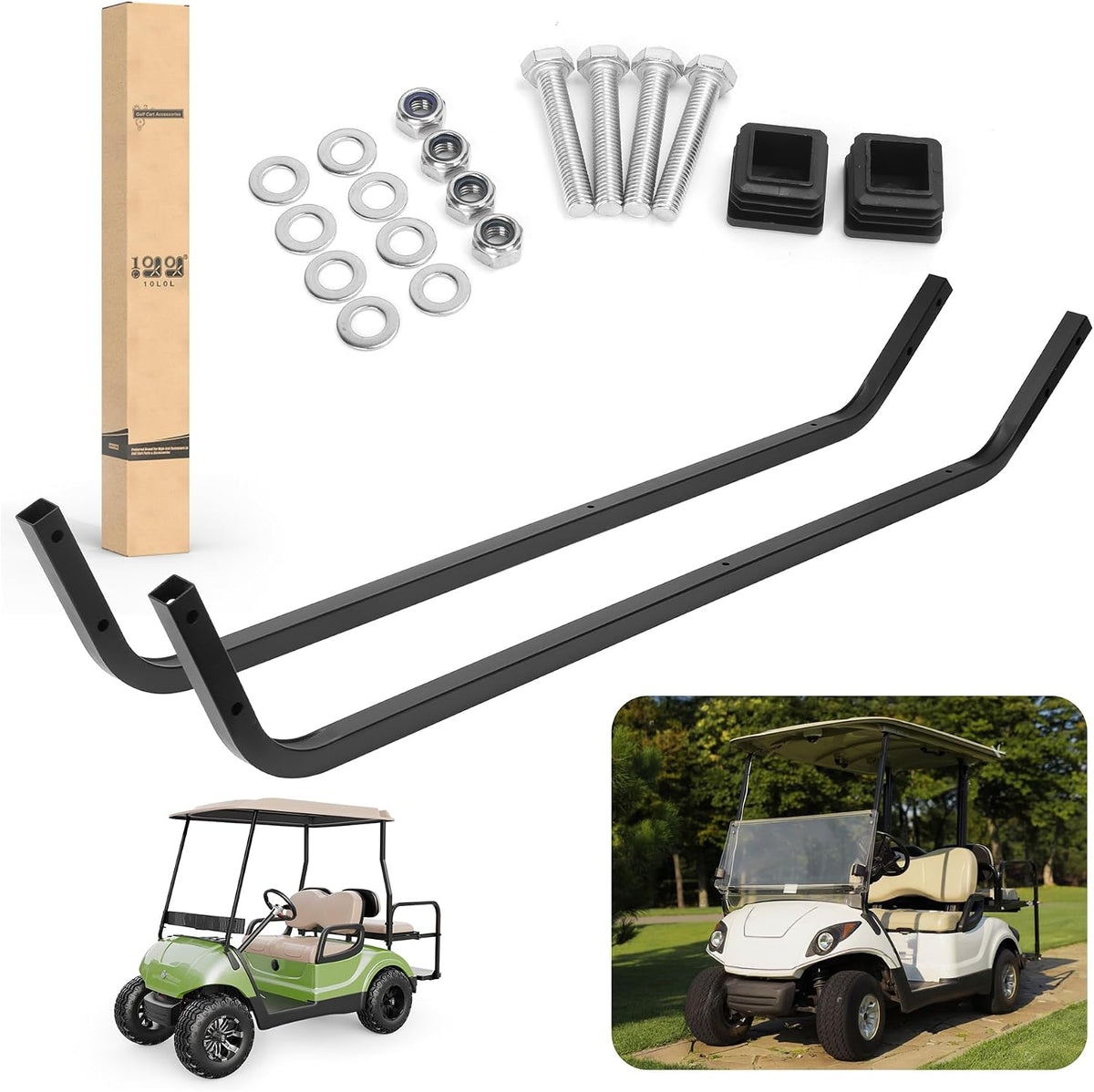 10L0L Front Roof Support Brackets for Yamaha Drive Golf Carts