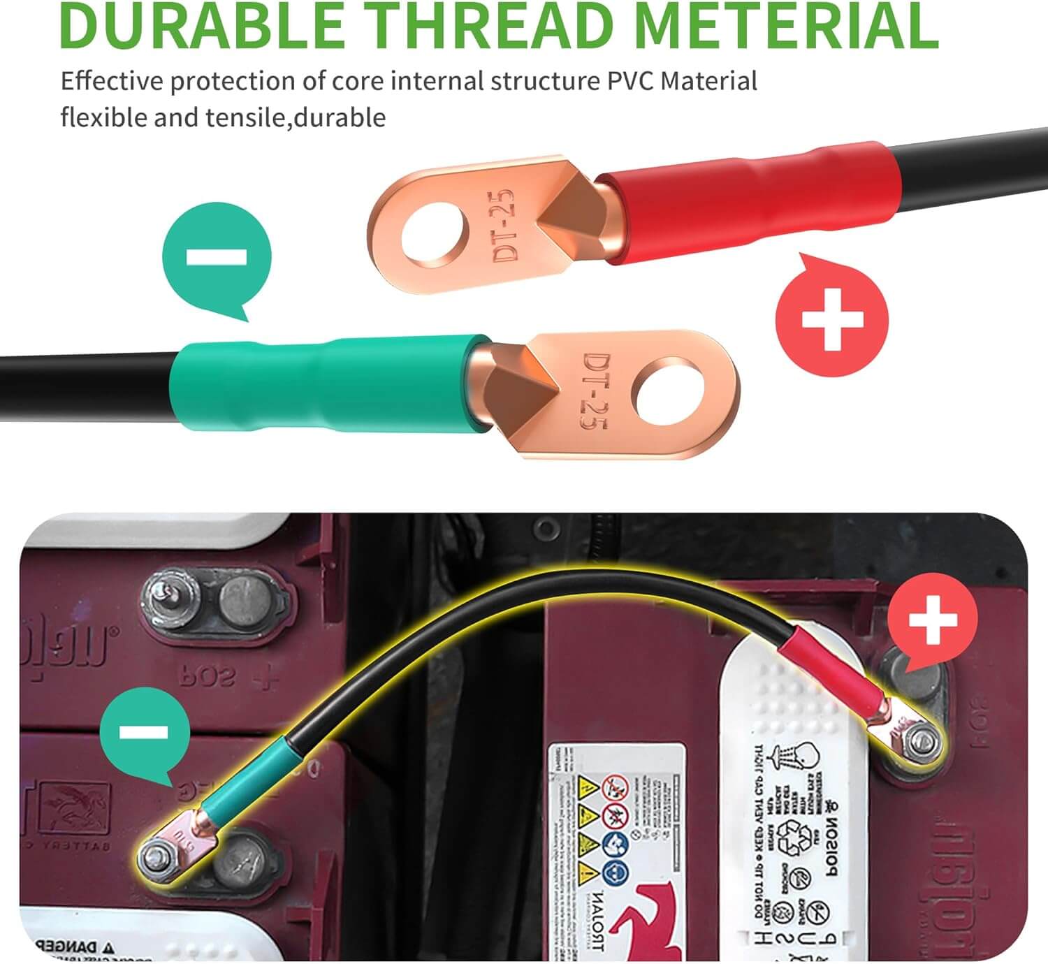 10L0L Golf Cart Battery Cables