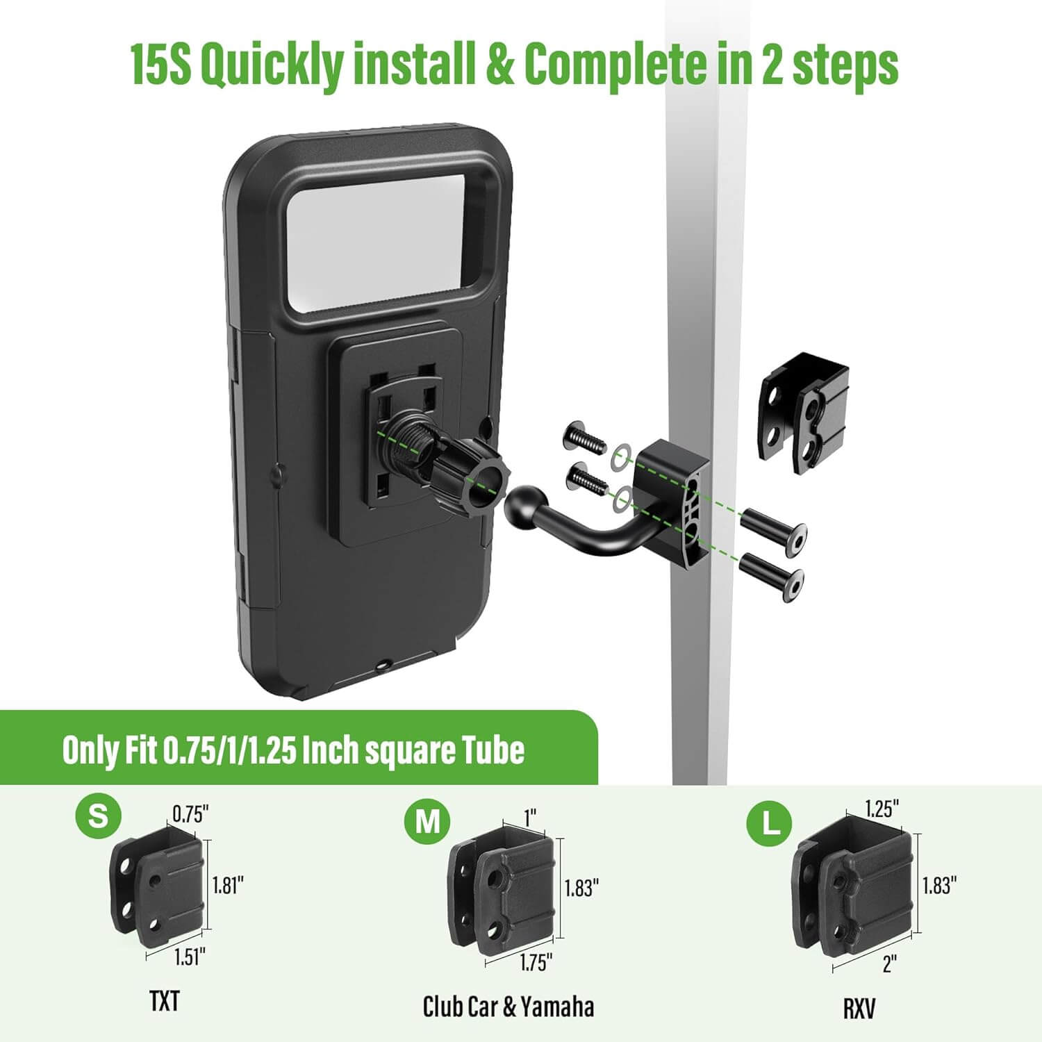 15S Quickly install & complete in 2 steps