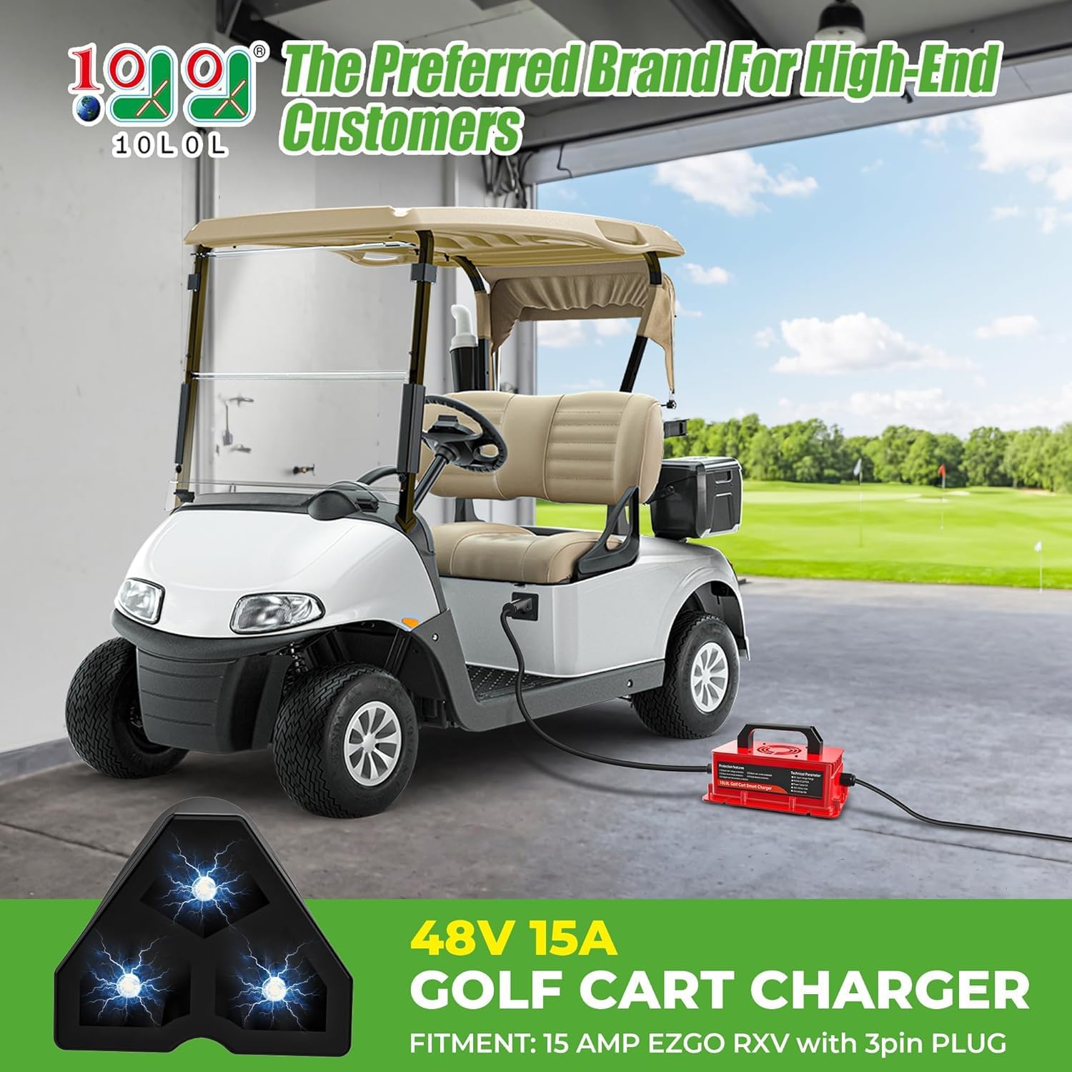 48 Volt Golf Cart Battery Charger for EZGO RXV
