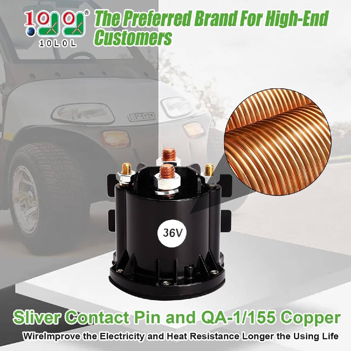 10L0L 36 Volt Solenoid for EZGO RXV