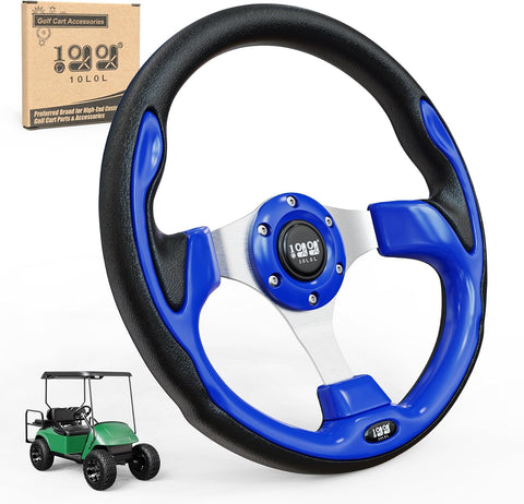 Blue Golf Cart Steering Wheel for EZGO, Club Car & Yamaha