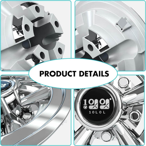 10L0L Golf Cart Wheel Covers Hub Caps for EZGO, Club Car, Yamaha