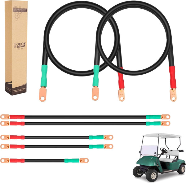 48 Volt Golf Cart Battery Cables Kit for EZGO TXT & Club Car Precedent - 10L0L