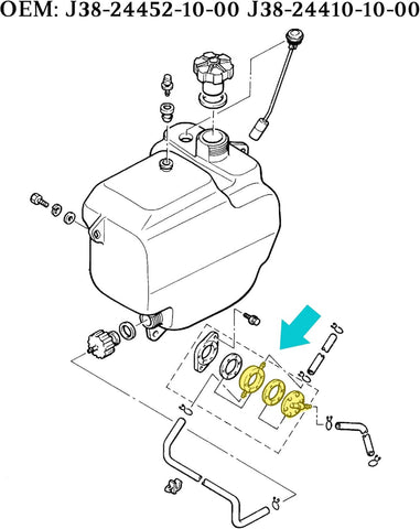Golf Cart Fuel Pump for Yamaha G2 G2A G9 G11 G11A G14