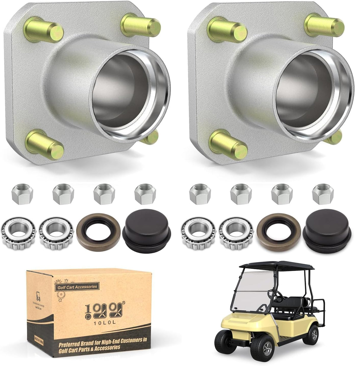 10L0L Golf Cart Front Wheel Hub Assembly Kit