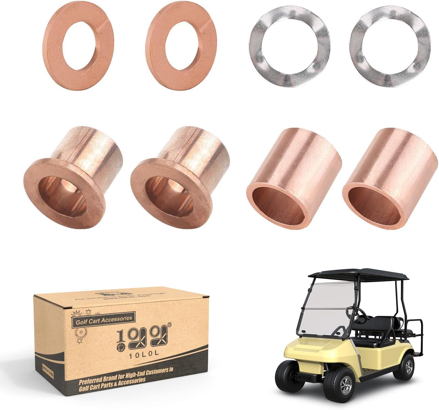 Golf Cart Upper or Lower Spindle Bushing Repair Kit For Club Car DS 1981-up