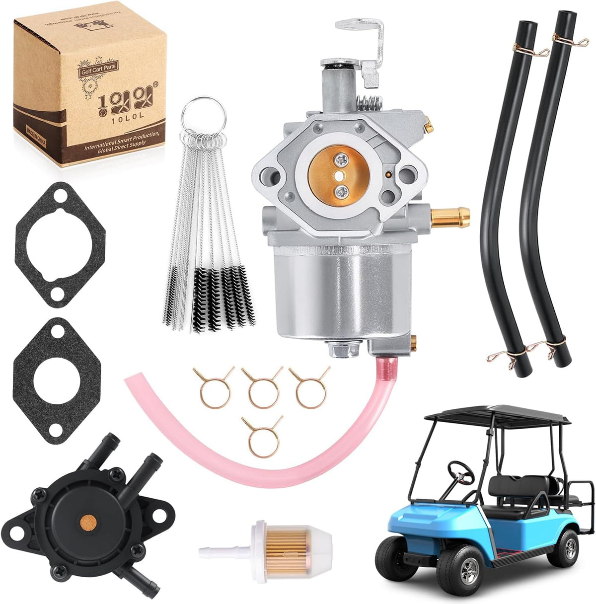 Genuine Kawasaki 15003-2648 Carburetor – FE350D, Club Car Carryall, FE350 – 4-Stroke, Gas, 12V