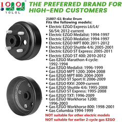 EZGO TXT Golf Cart Brake Drum Hub Assembly - 10L0L