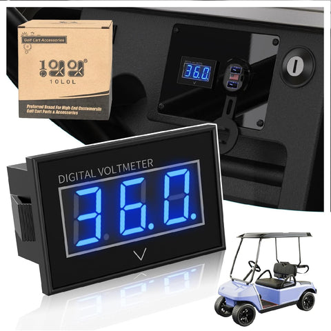 10L0L Golf Cart Battery Meter blue