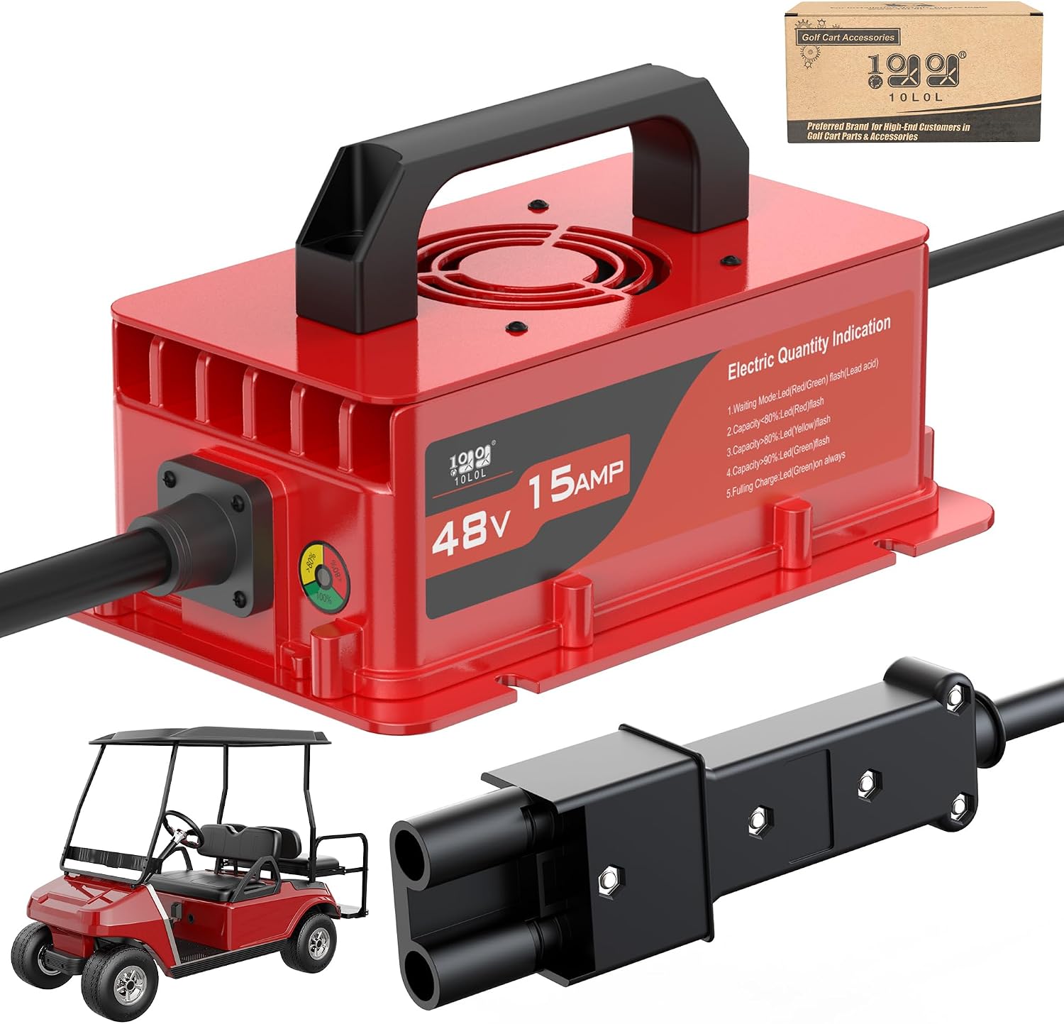 Red Yamaha 48 Volt Golf Cart Charger