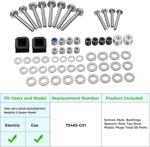 Golf Cart Suntop Hardware Kit