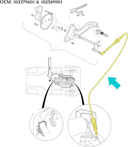 Club Car Precedent FNR Cable (2006-2015)