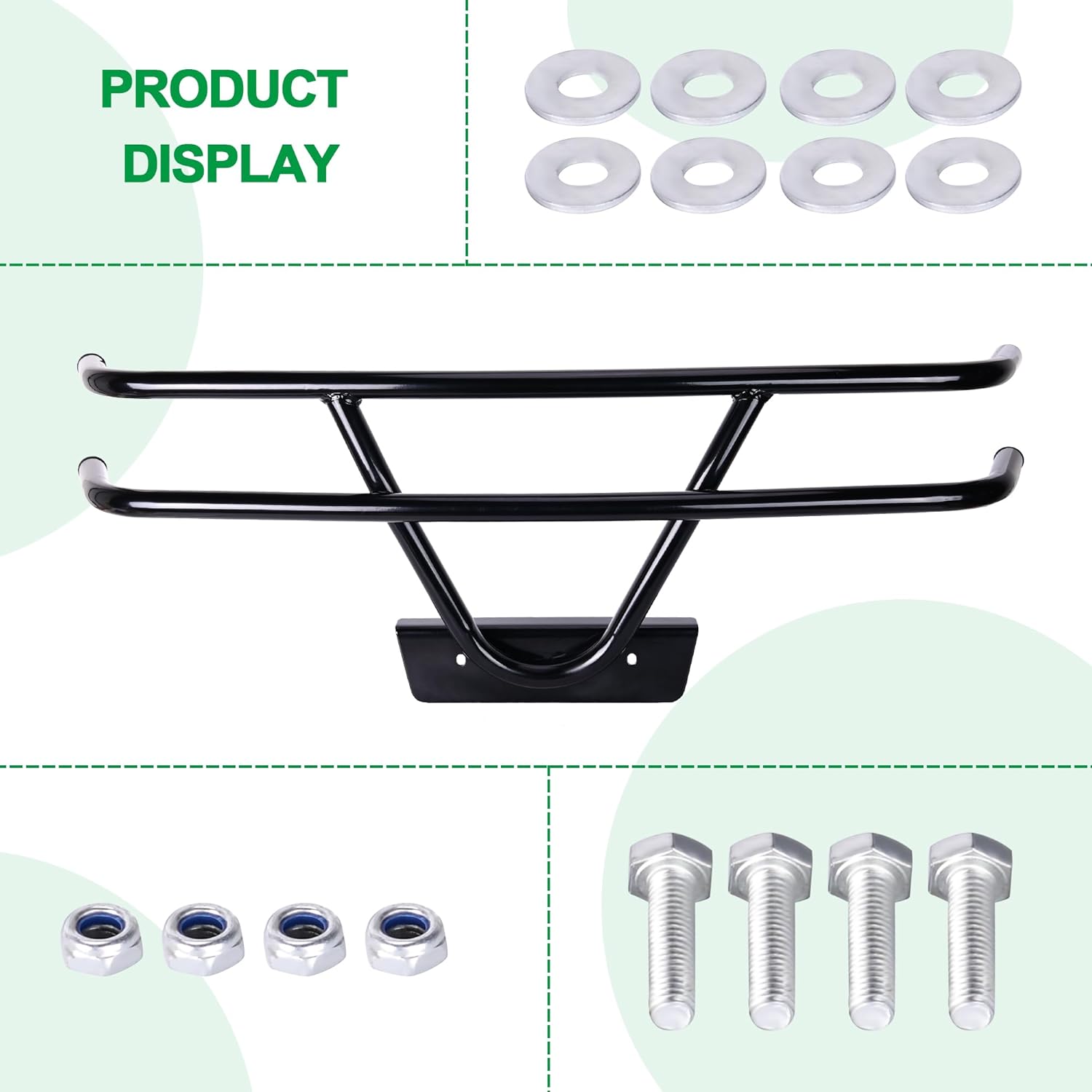 10L0L Front Brush Guard Tubular Bumper for Club Car DS Models