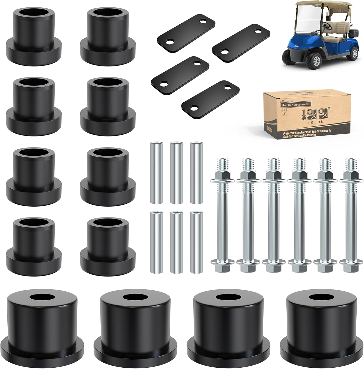 Rear Bushing Kit with Shackles and Bolts
