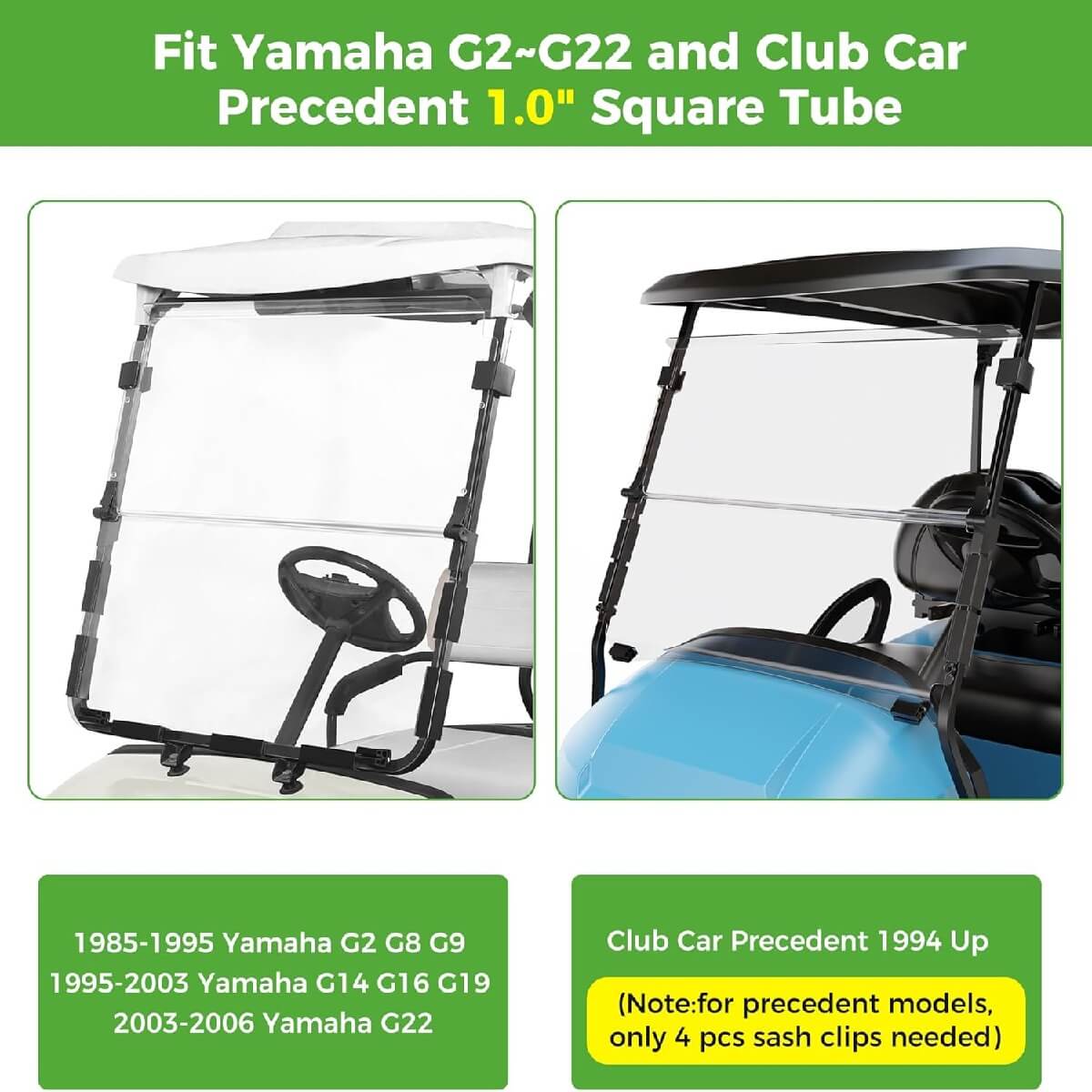 Golf Cart Windshield Clips