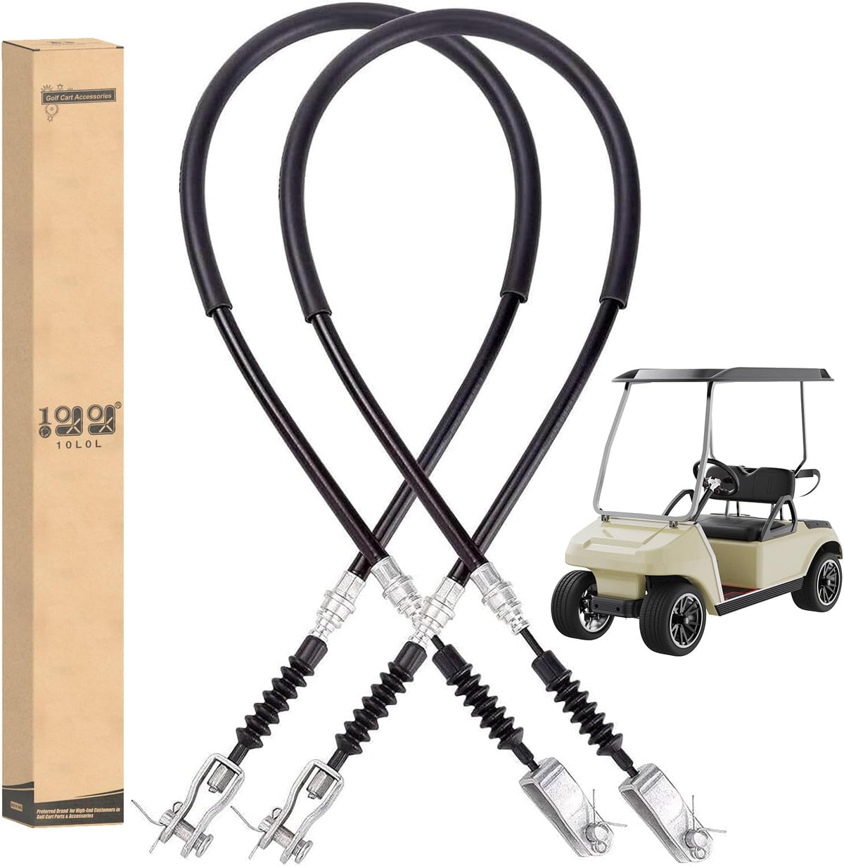 thumbnail image 2 of Performance Plus Carts Brake Cable For Club Car DS (2000-2024) – 32.5" Housing, 42" Overall, OEM 1020221-01 2 of 5