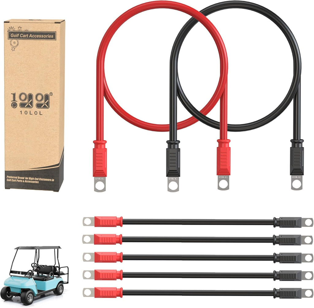 Club Car Golf Cart Battery Cable Kit Copper Core - 10L0L