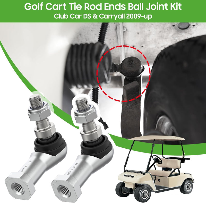 Golf cart tie rod end installation location